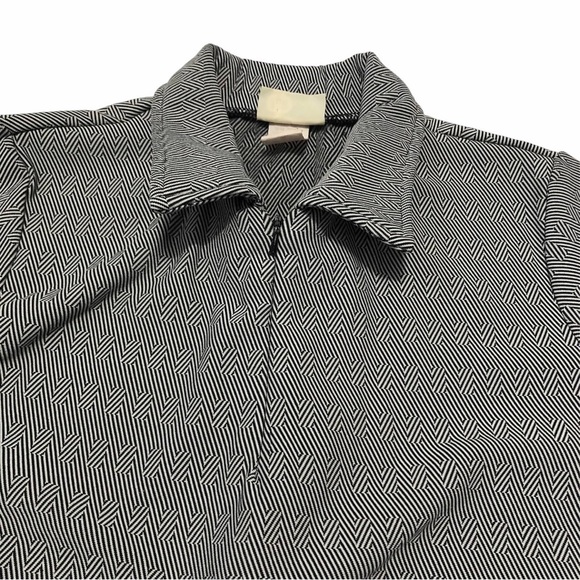 Vintage 90’s-Y2K Fitted Knit Zip Neck Blouse - Picture 7 of 13